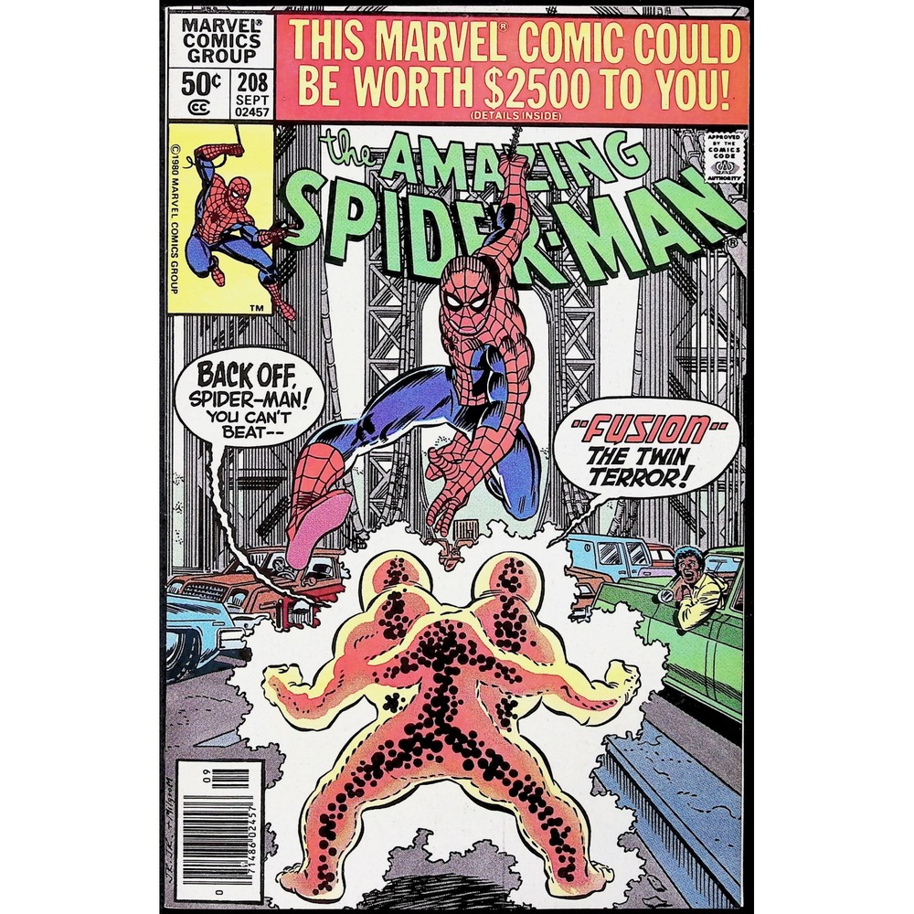 Amazing Spider-Man #208 Newsstand 1st Lance Bannon Fusion Marvel comic book 1980
